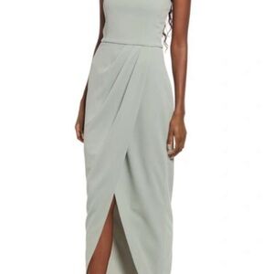 The Angelique Strapless Tulip Gown - Sage Size XS